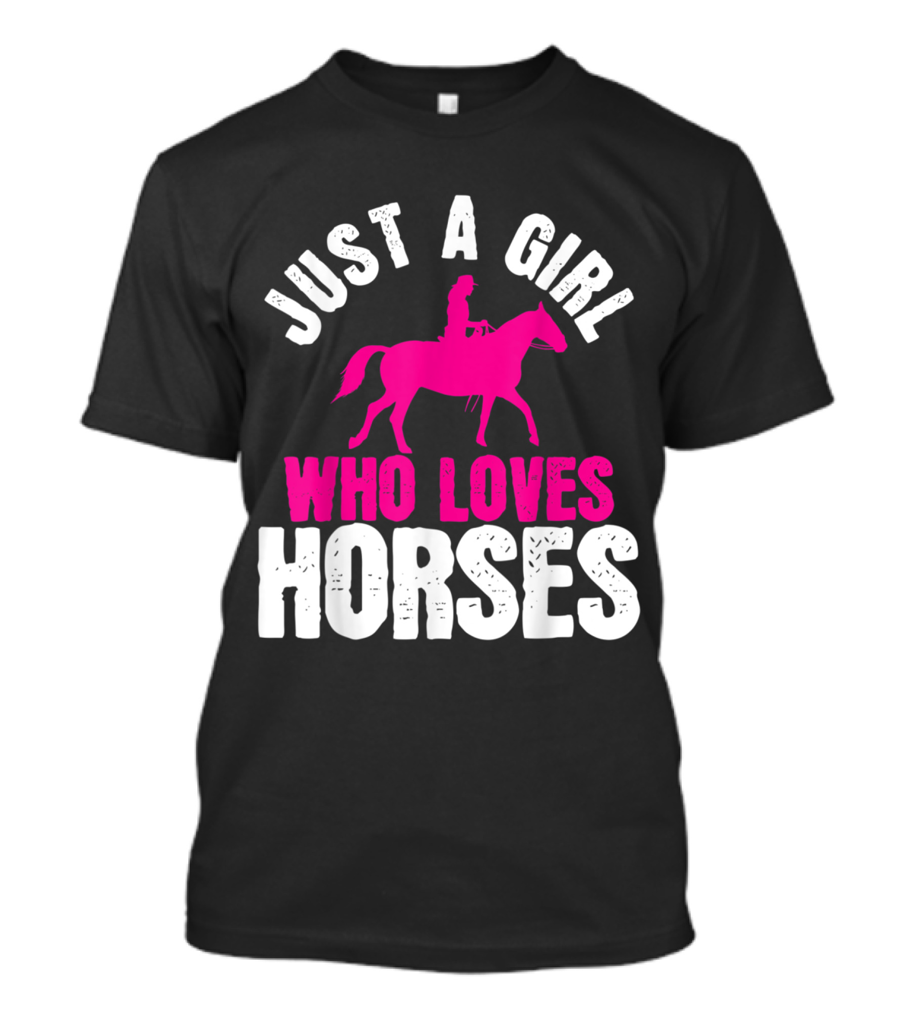 Just A Girl Who Loves Horses Cowgirl Horse Rider T-Shirt