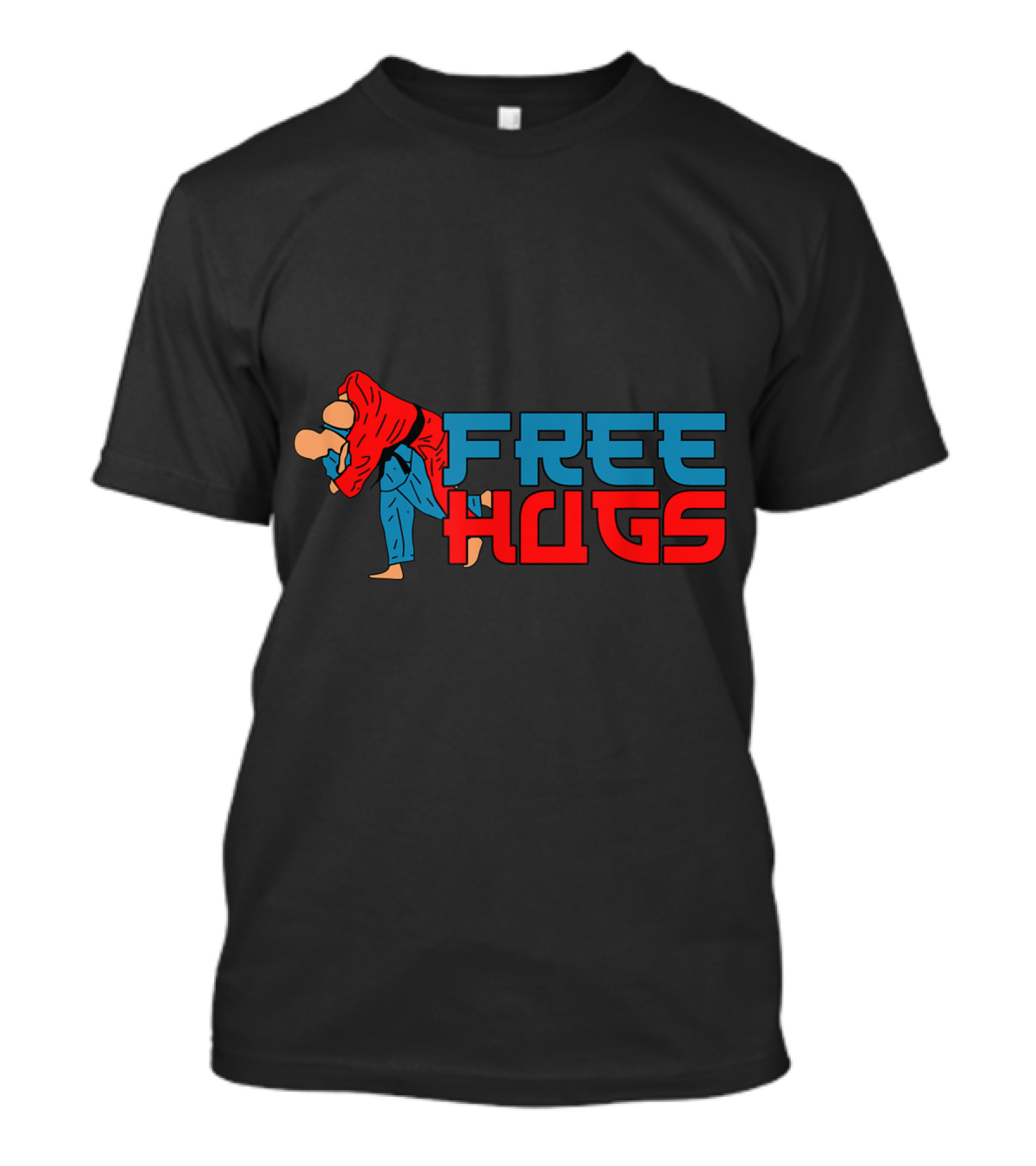 Free Hugs Funny Martial Arts Judo Throw T-Shirt
