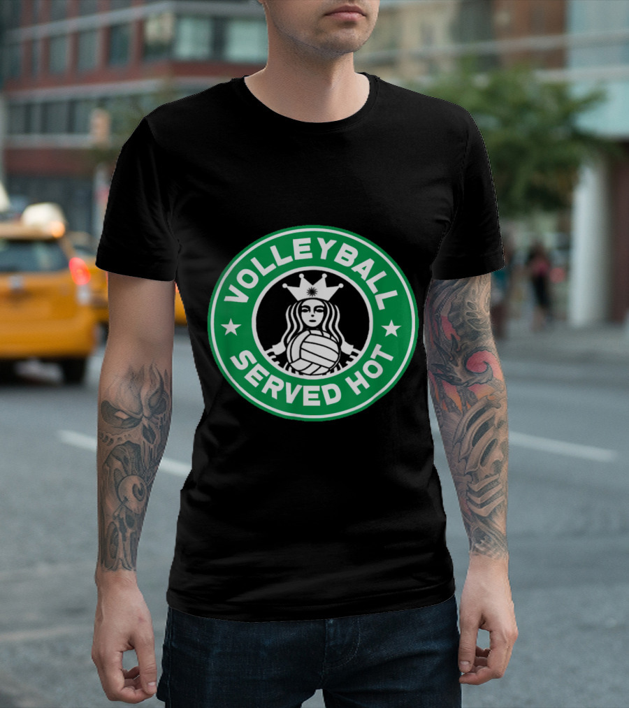 Volleyball Served Hot Funny Volleyball T-Shirt