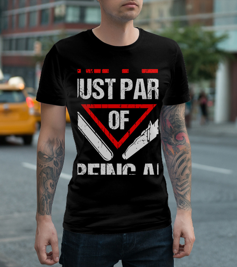 Just Part of Being an Electrician Funny Stripper Joke T-Shirt