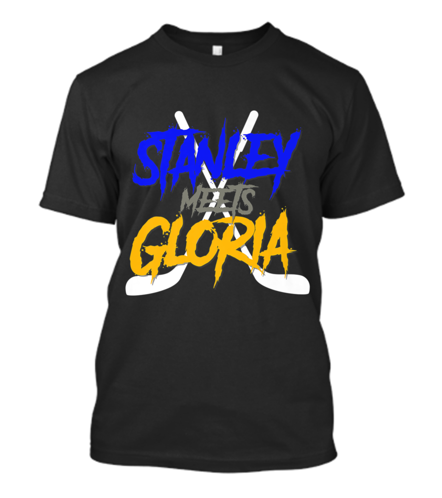 Stanley Meets Gloria Blues Victory Celebration Hockey T-Shirt