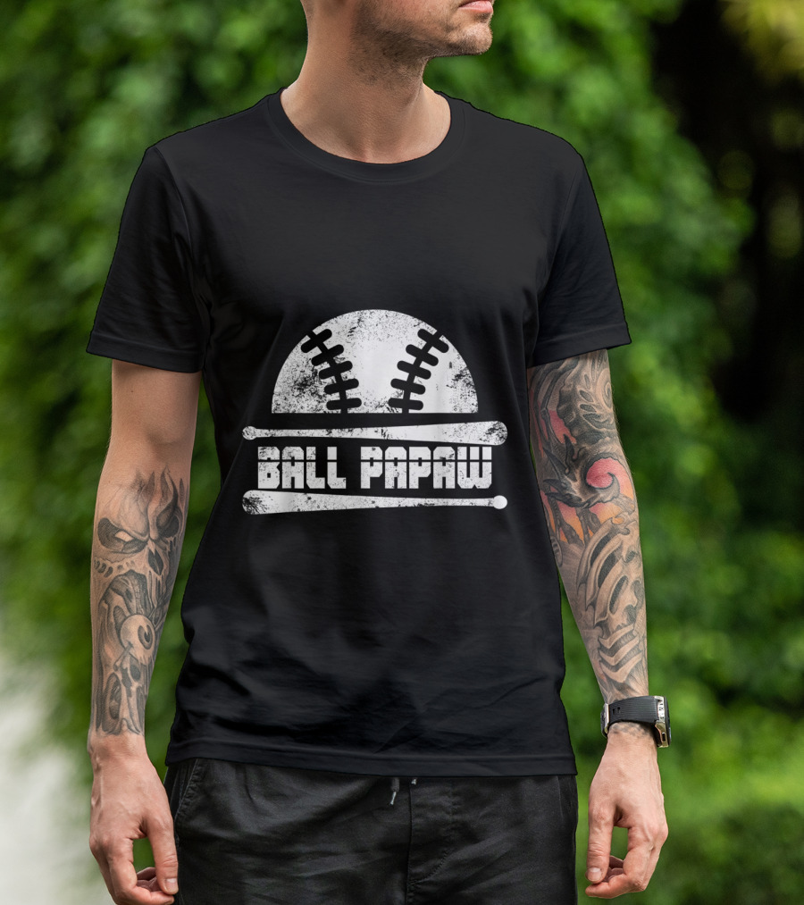 Ball Papaw Softball Baseball Vintage T-Shirt