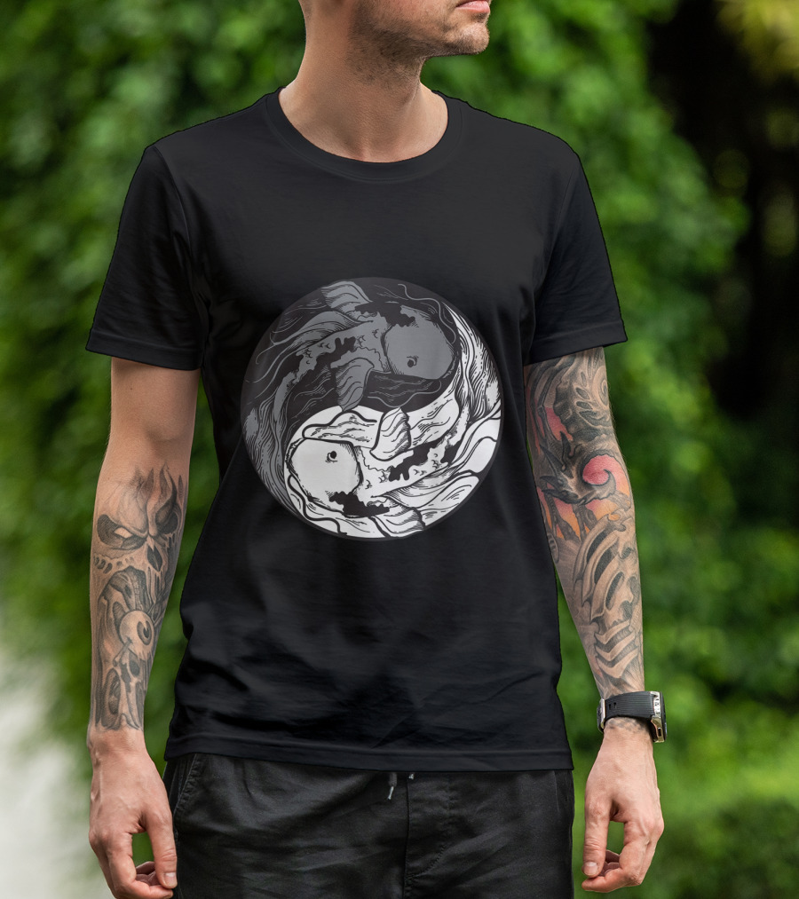 Yin Yang Koi Fish Birthday T-Shirt
