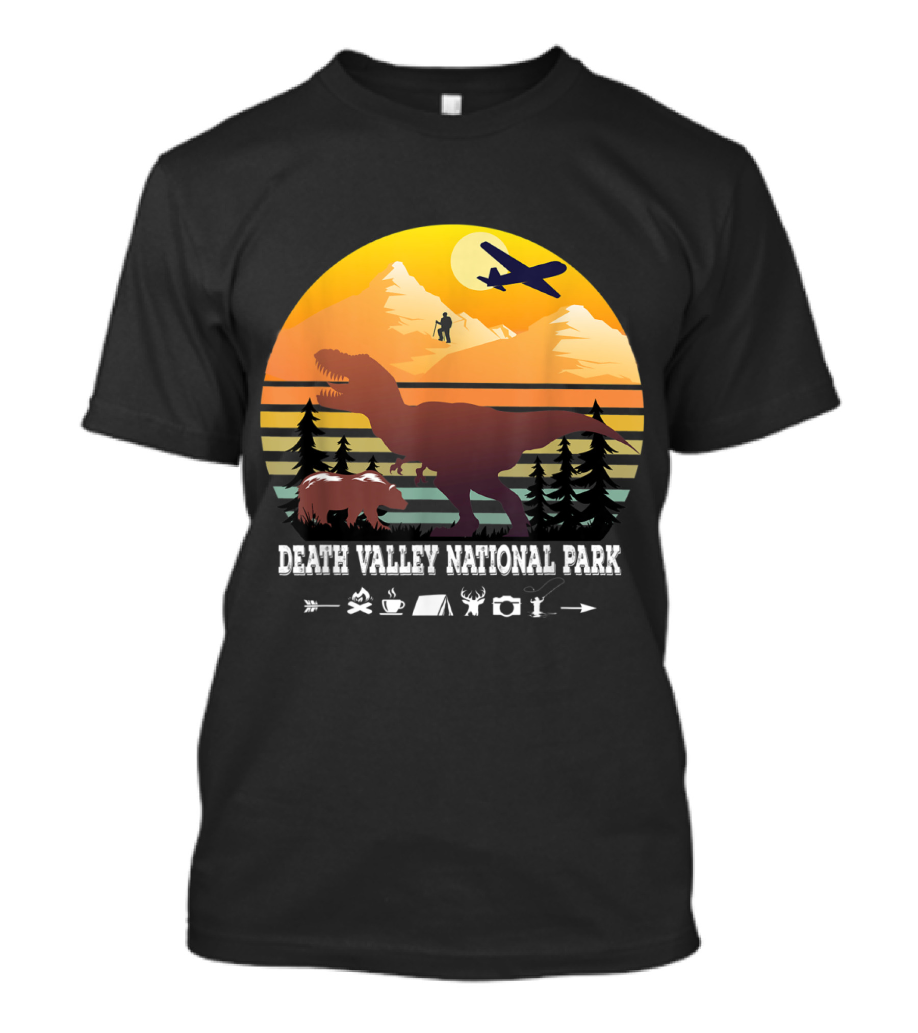 Death Valley National Park Camping Dinosaur Bear Nature Adventure T-Shirt