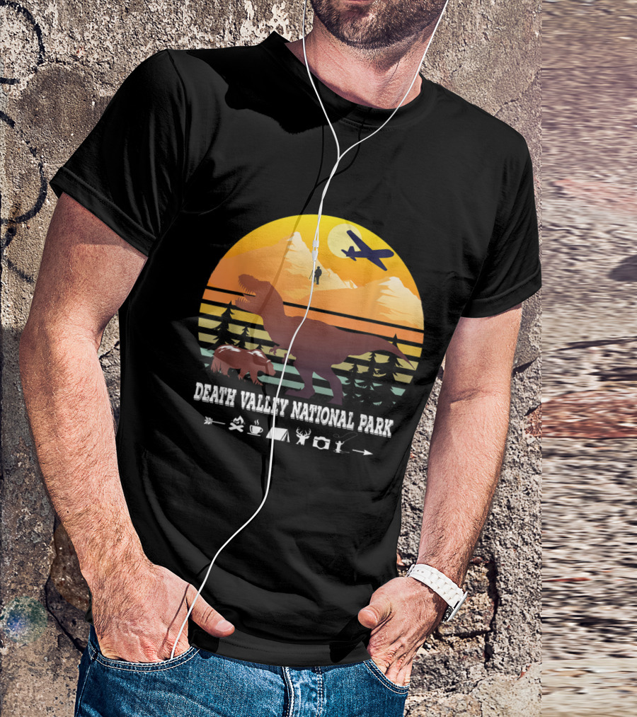 Death Valley National Park Camping Dinosaur Bear Nature Adventure T-Shirt