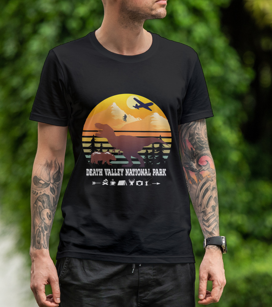 Death Valley National Park Camping Dinosaur Bear Nature Adventure T-Shirt