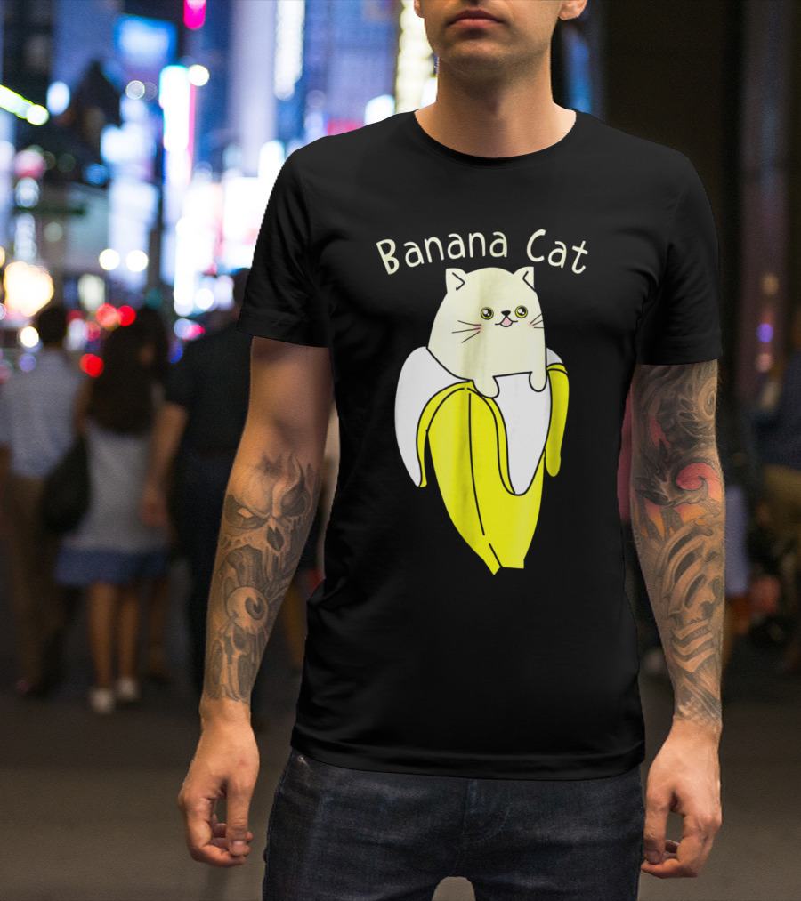 Bananya Banana Cat Cute Kawaii Kitten Adorable T-Shirt