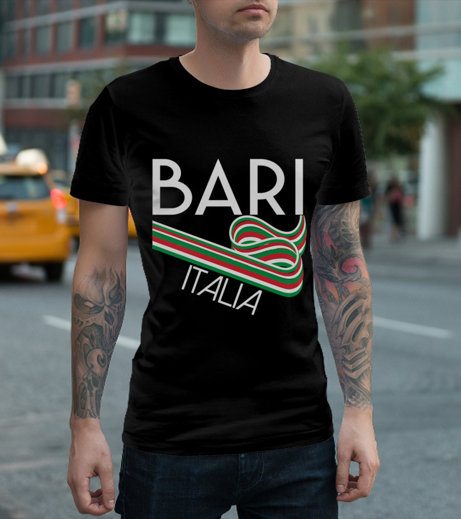 Bari Italia Ribbon Style Italy Tricolor T-Shirt