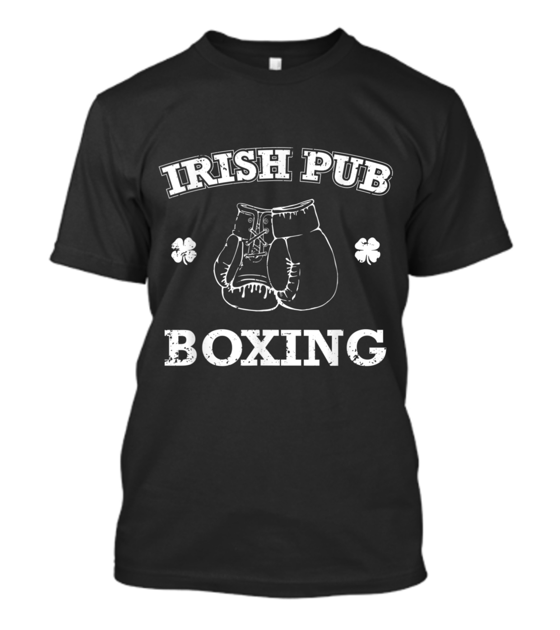 Irish Pub Boxing Gloves With Clover Icons T-Shirt