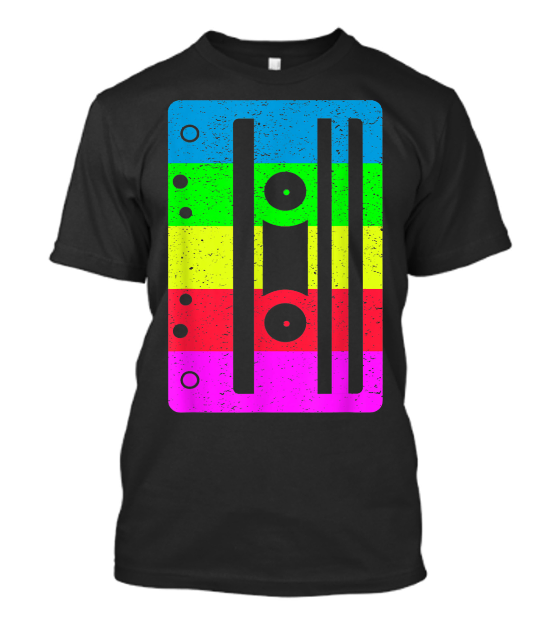 Retro Rainbow Cassette Tape Love T-Shirt