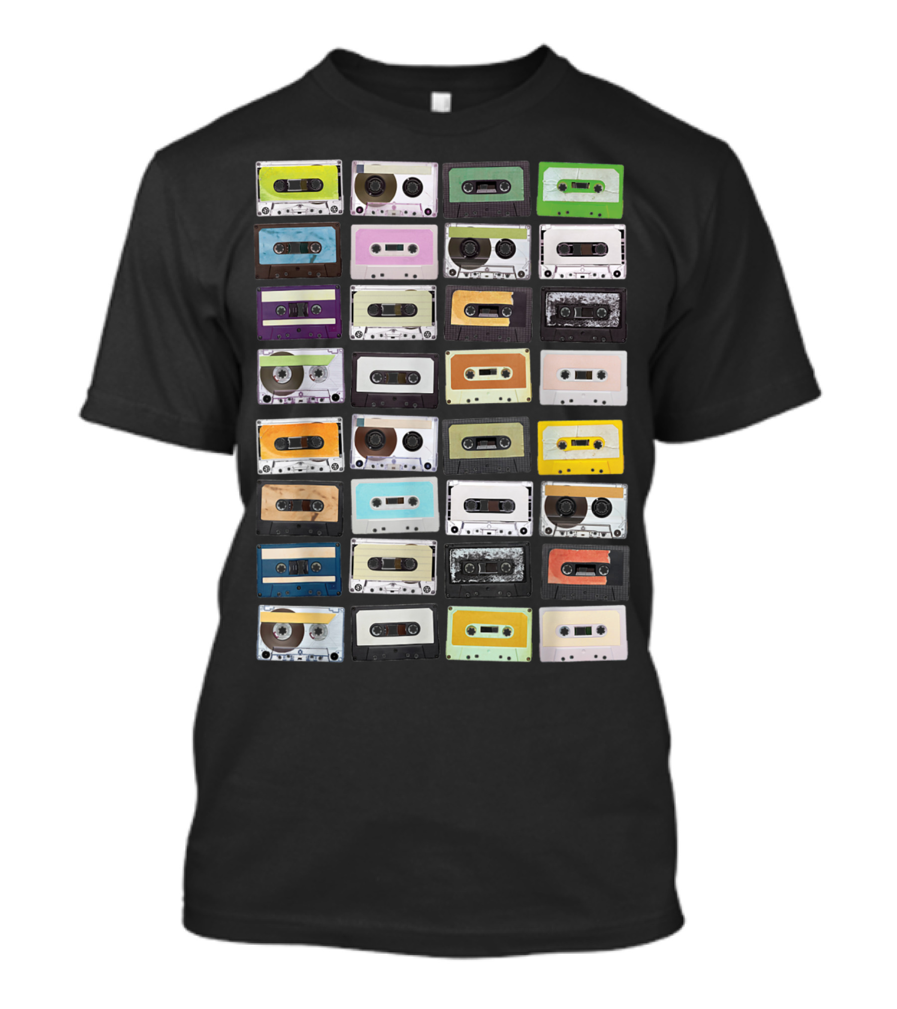 Cassette Tapes Mixtapes 1980s Radi Vintage Retro Music Collection T-Shirt