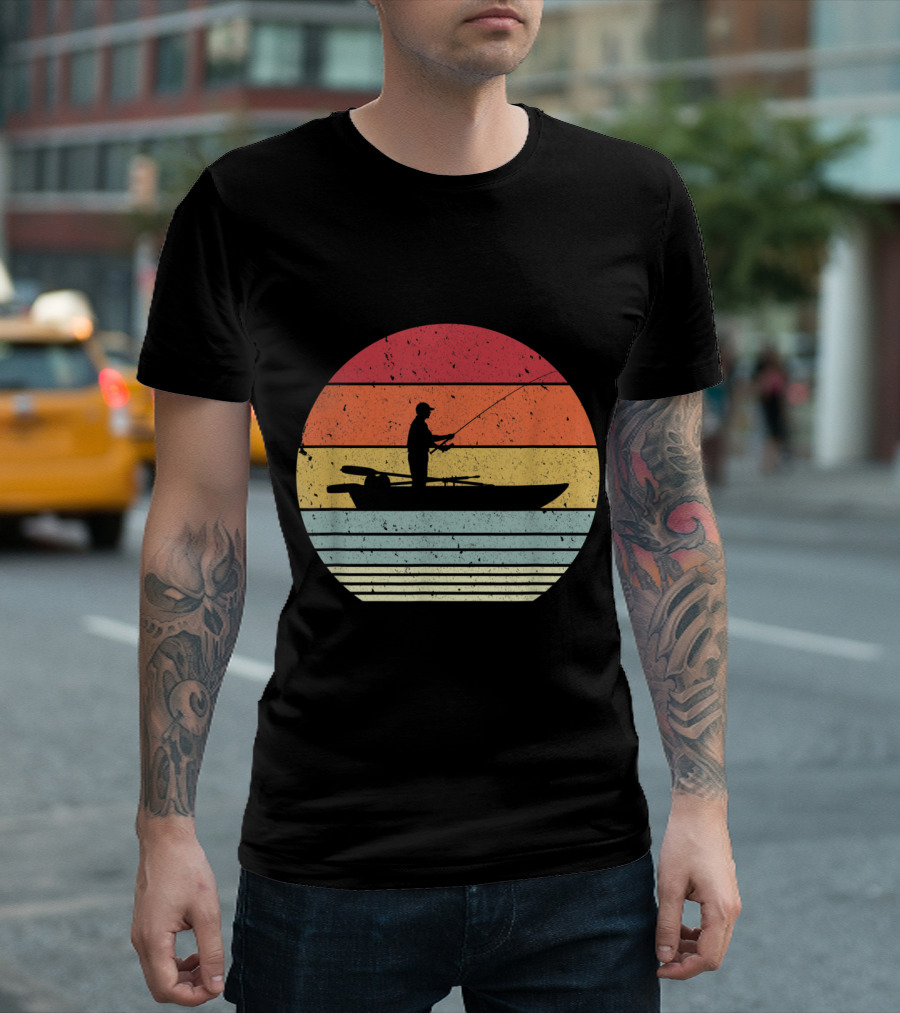 Vintage Sunset Fishing T-Shirt