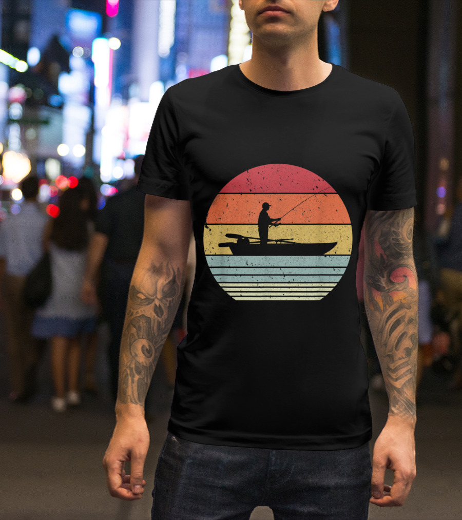 Vintage Sunset Fishing T-Shirt