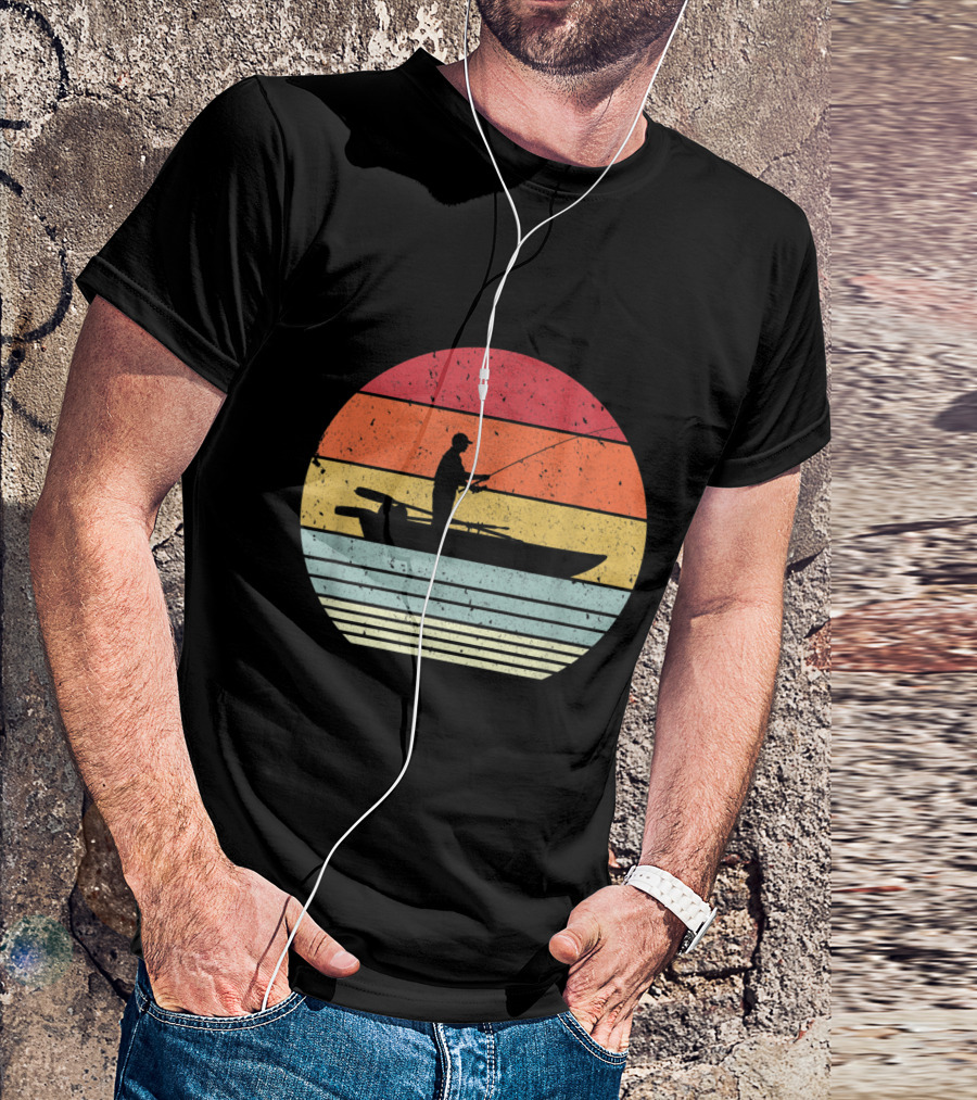 Vintage Sunset Fishing T-Shirt