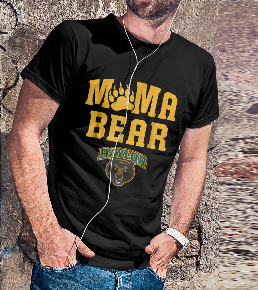 Baylor Bears Mama Bear Paw T-Shirt