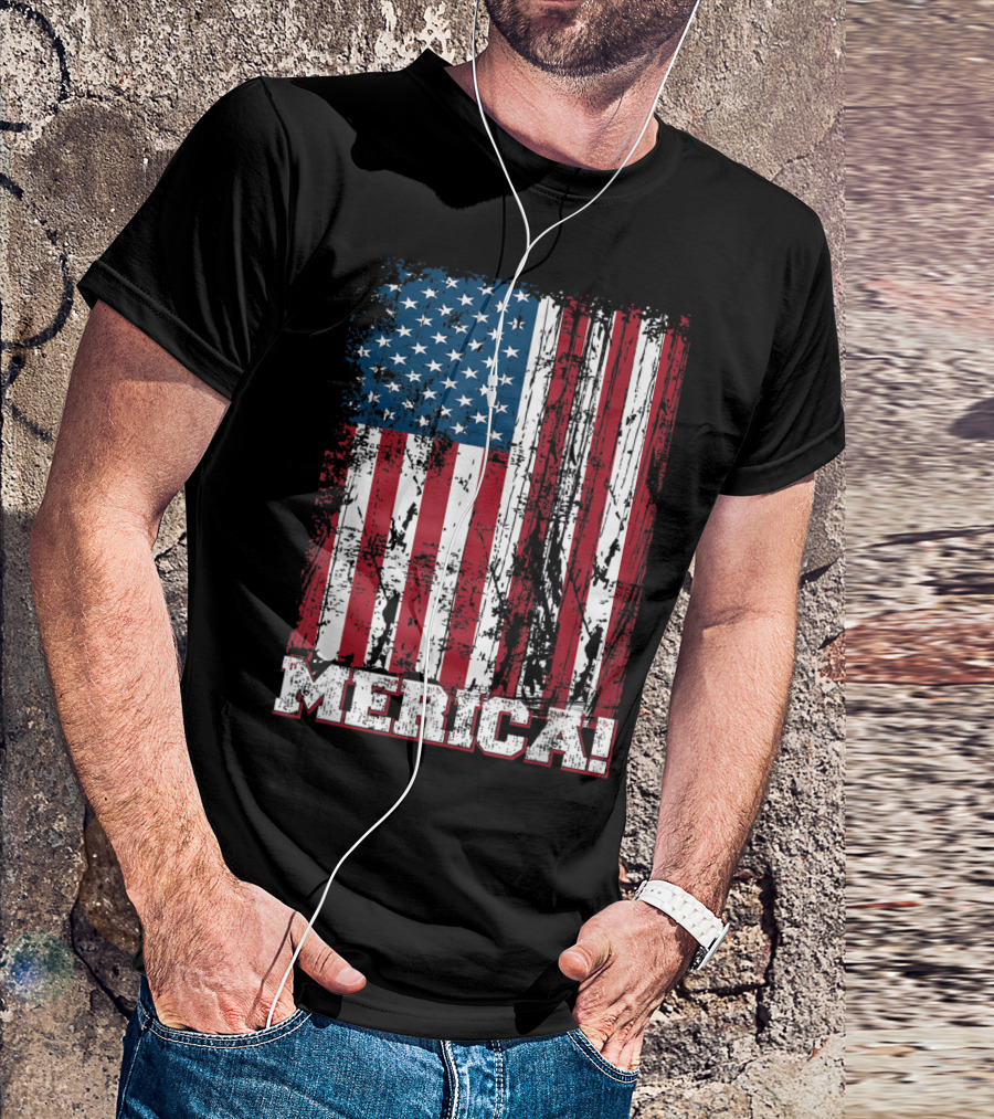 4th Of July Independence Day American Flag 'Merica T-Shirt