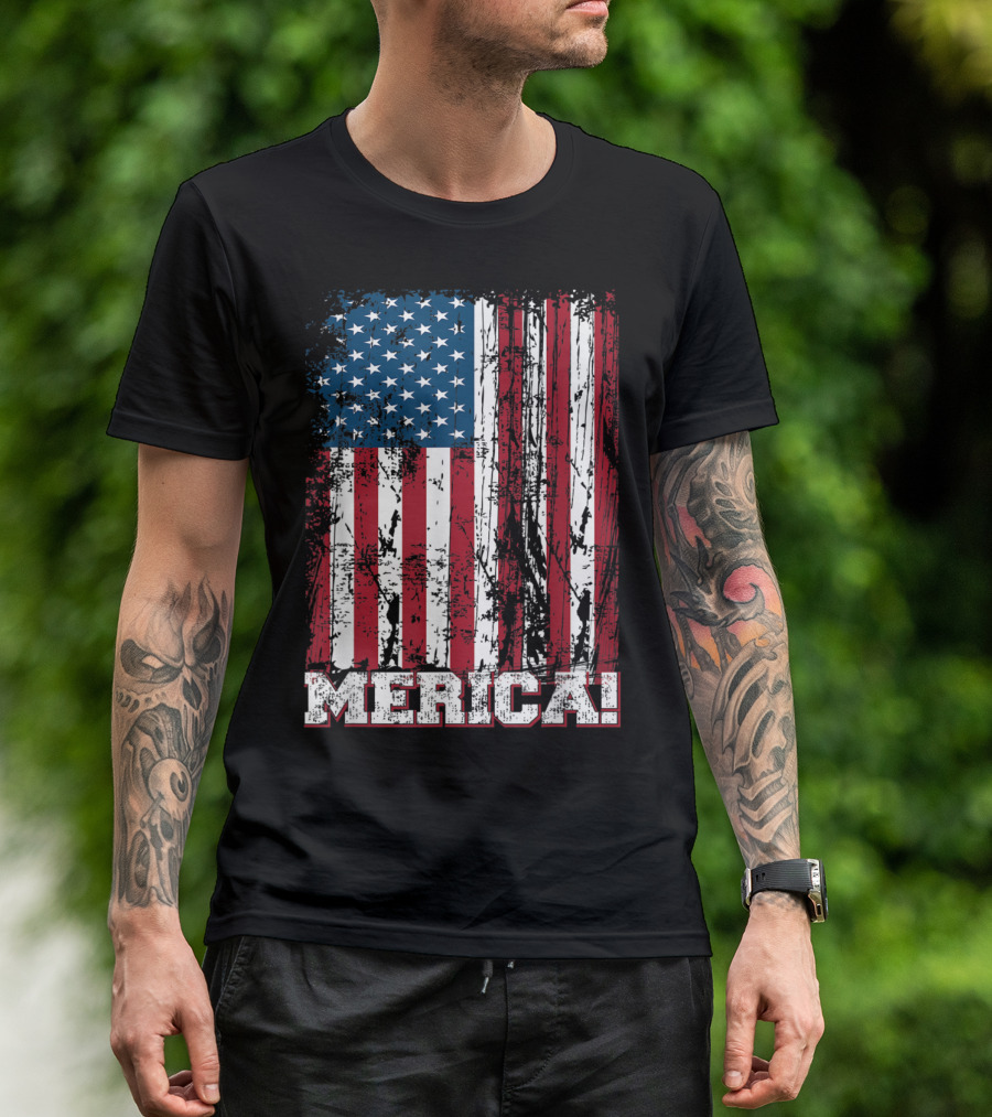 4th Of July Independence Day American Flag 'Merica T-Shirt
