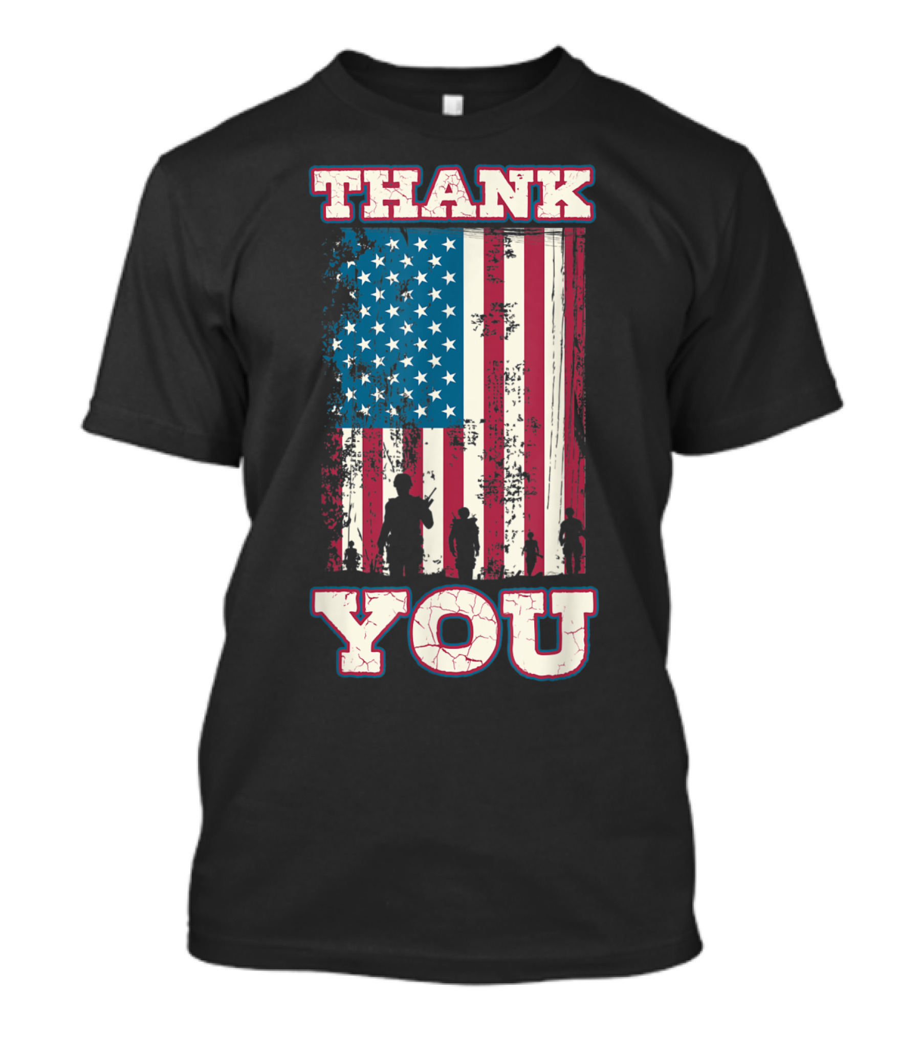 Thank You Veterans 4th Of July Memorial Day American Flag T-Shirt