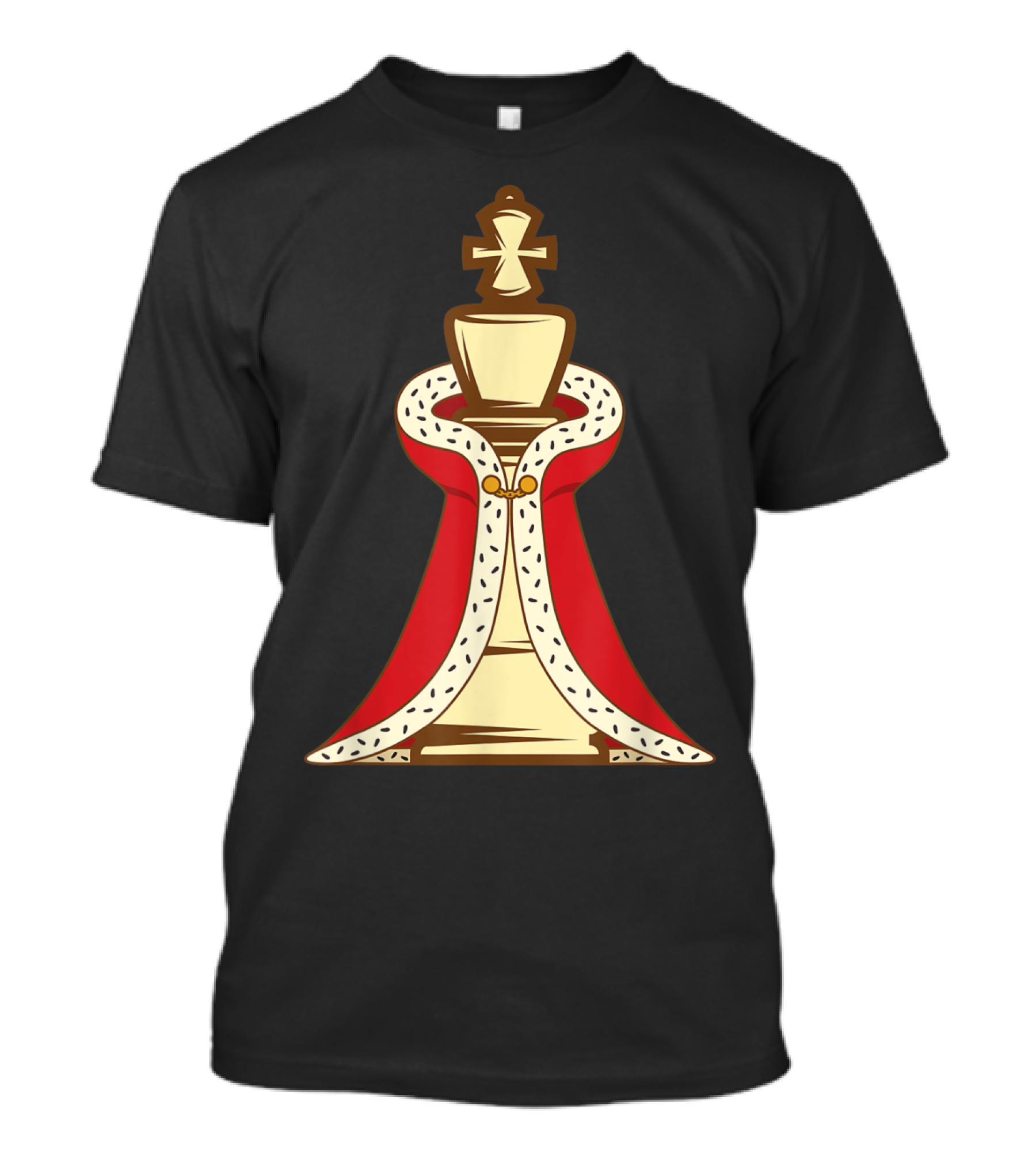 King Chess Piece Wearing Royal Red Cape Iconic T-Shirt