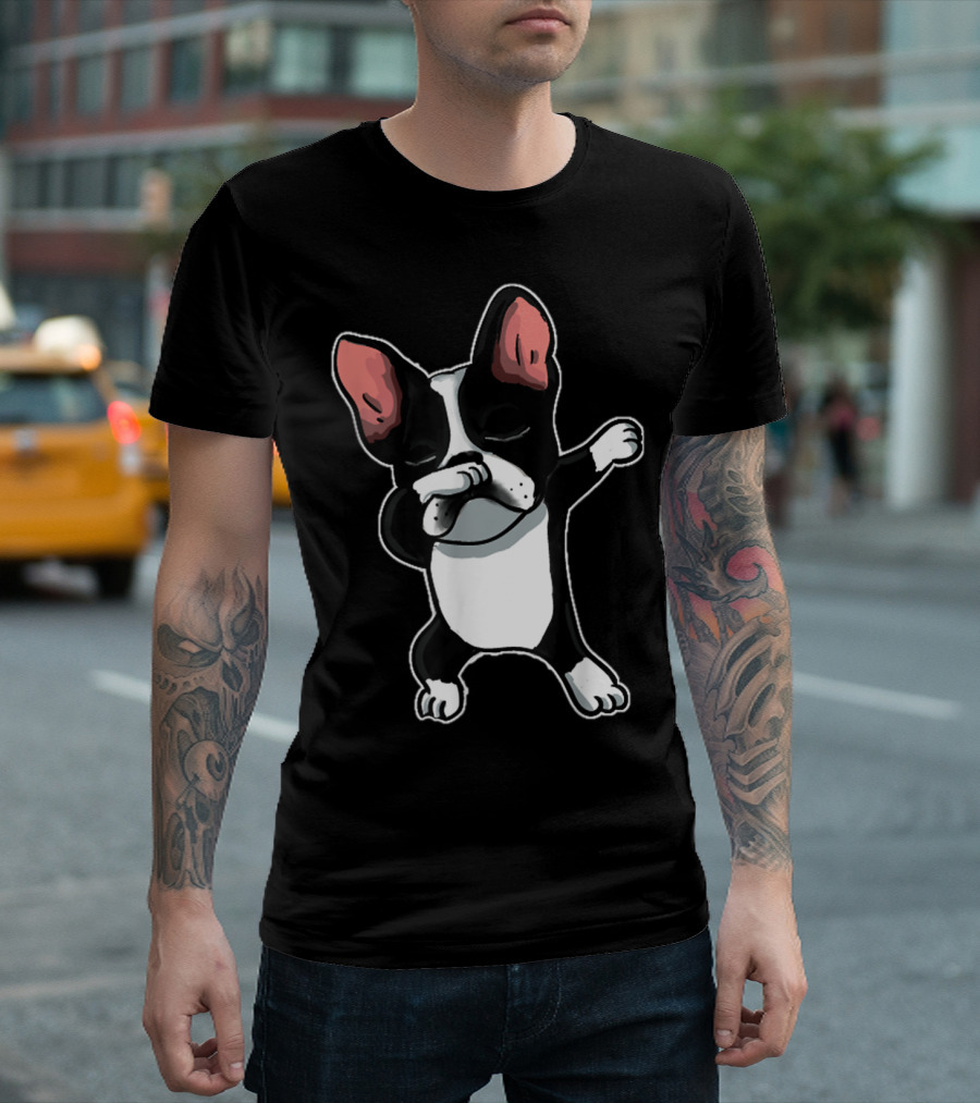 Dabbing French Bulldog Frenchie Dog Dance Pose T-Shirt
