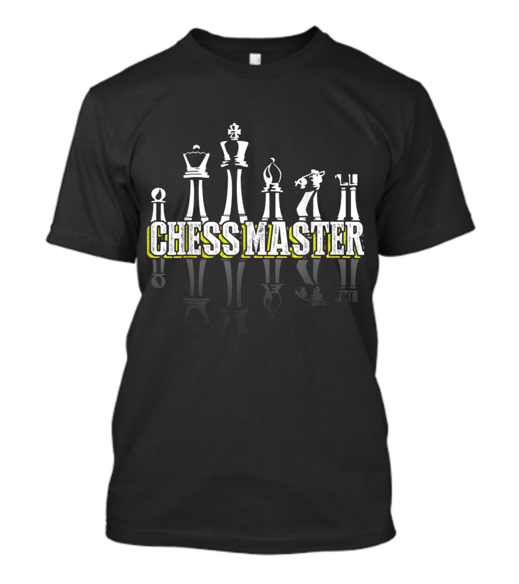 Chessmaster Chess Pieces Reflection Iconic Symbols T-Shirt