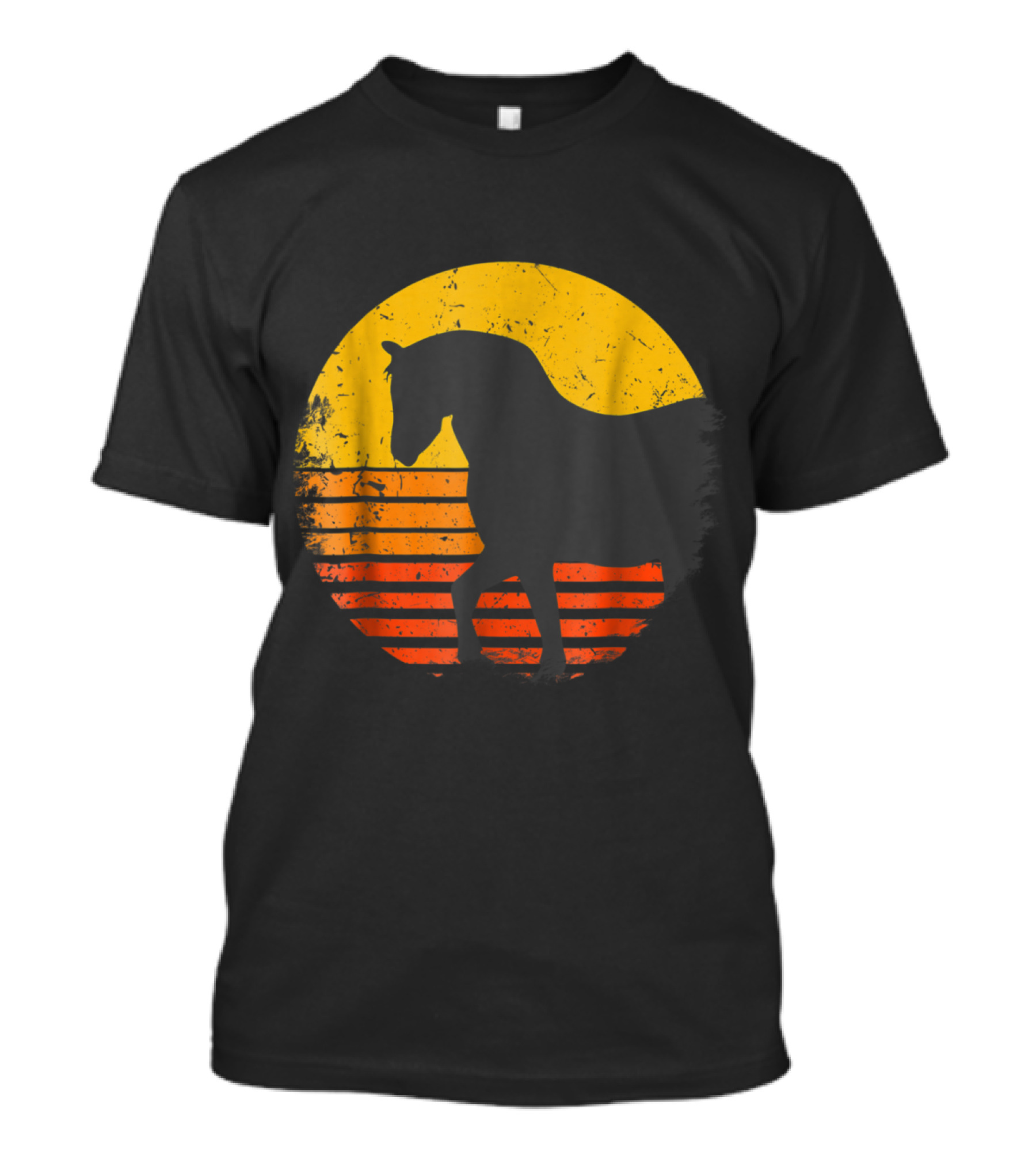 Vintage Horse Silhouette Retro Sunset Horses Lover T-Shirt