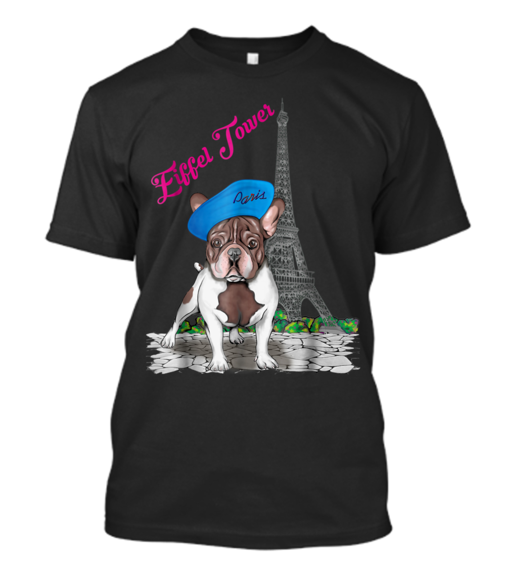 Eiffel Tower French Bulldog Paris Love T-Shirt