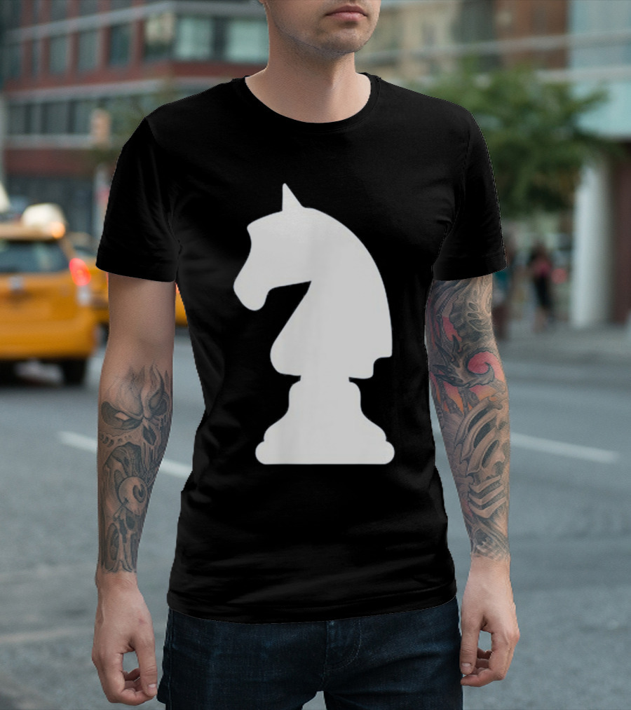 Knight Chess Piece Symbol Chessboard Fit Strategy T-Shirt