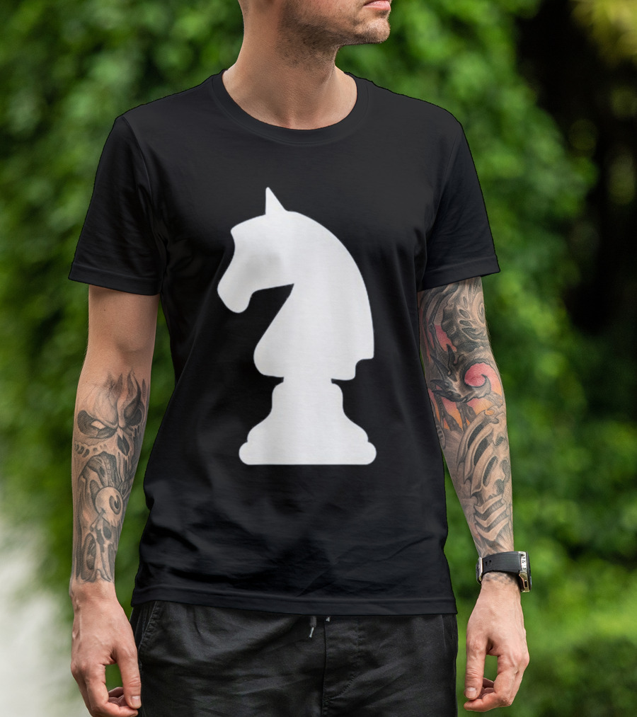 Knight Chess Piece Symbol Chessboard Fit Strategy T-Shirt