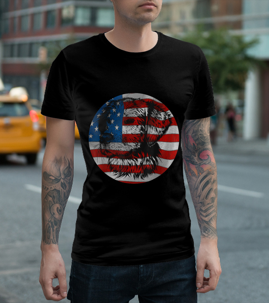 American Flag Labrador 4th of July Fun T-Shirt