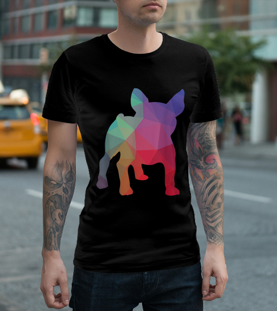 French Bulldog Geometric Poly Design for Dog Lovers T-Shirt