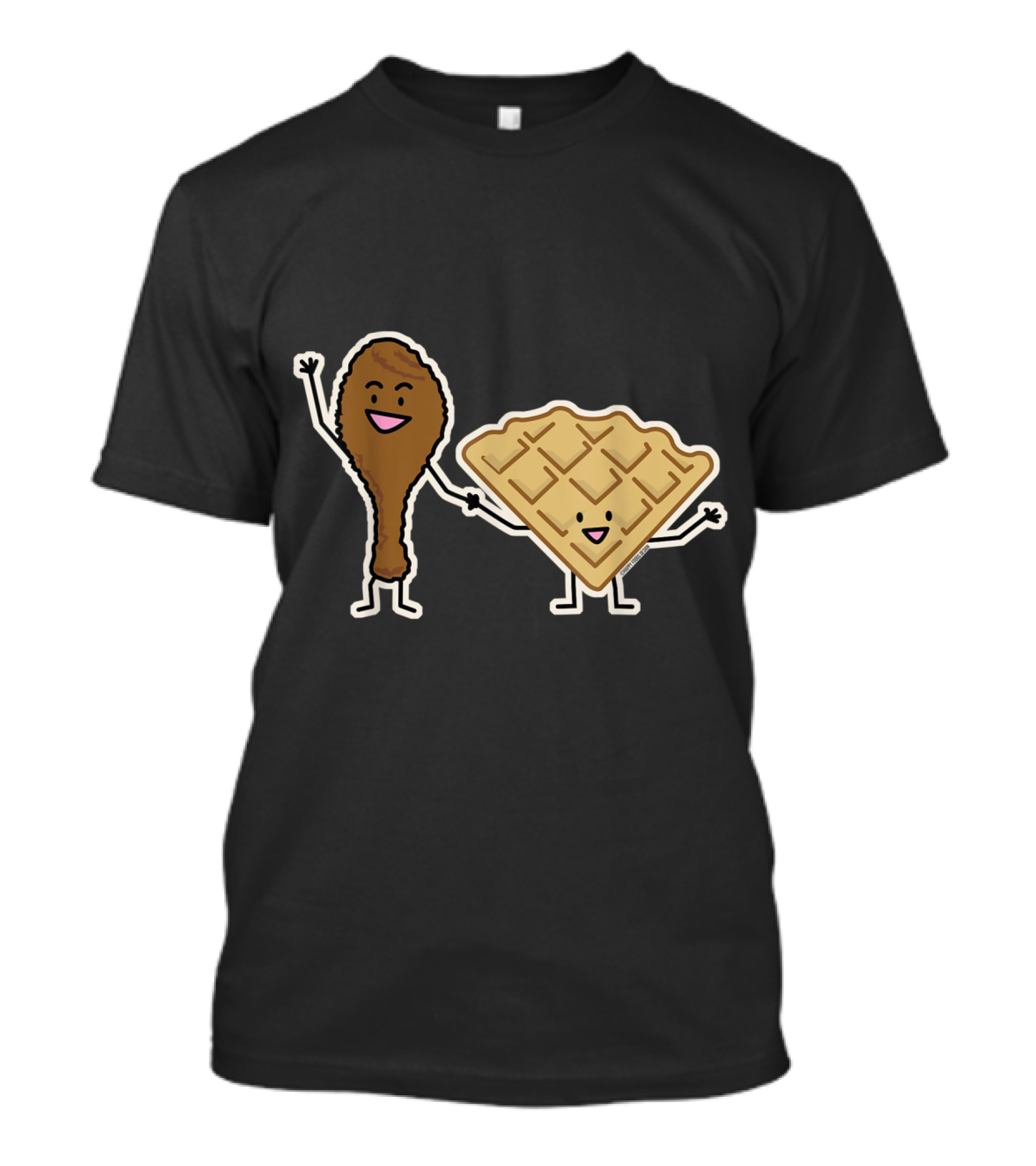 Chicken And Waffles American Southern Comfort Food Delight Fun Character T-Shirt