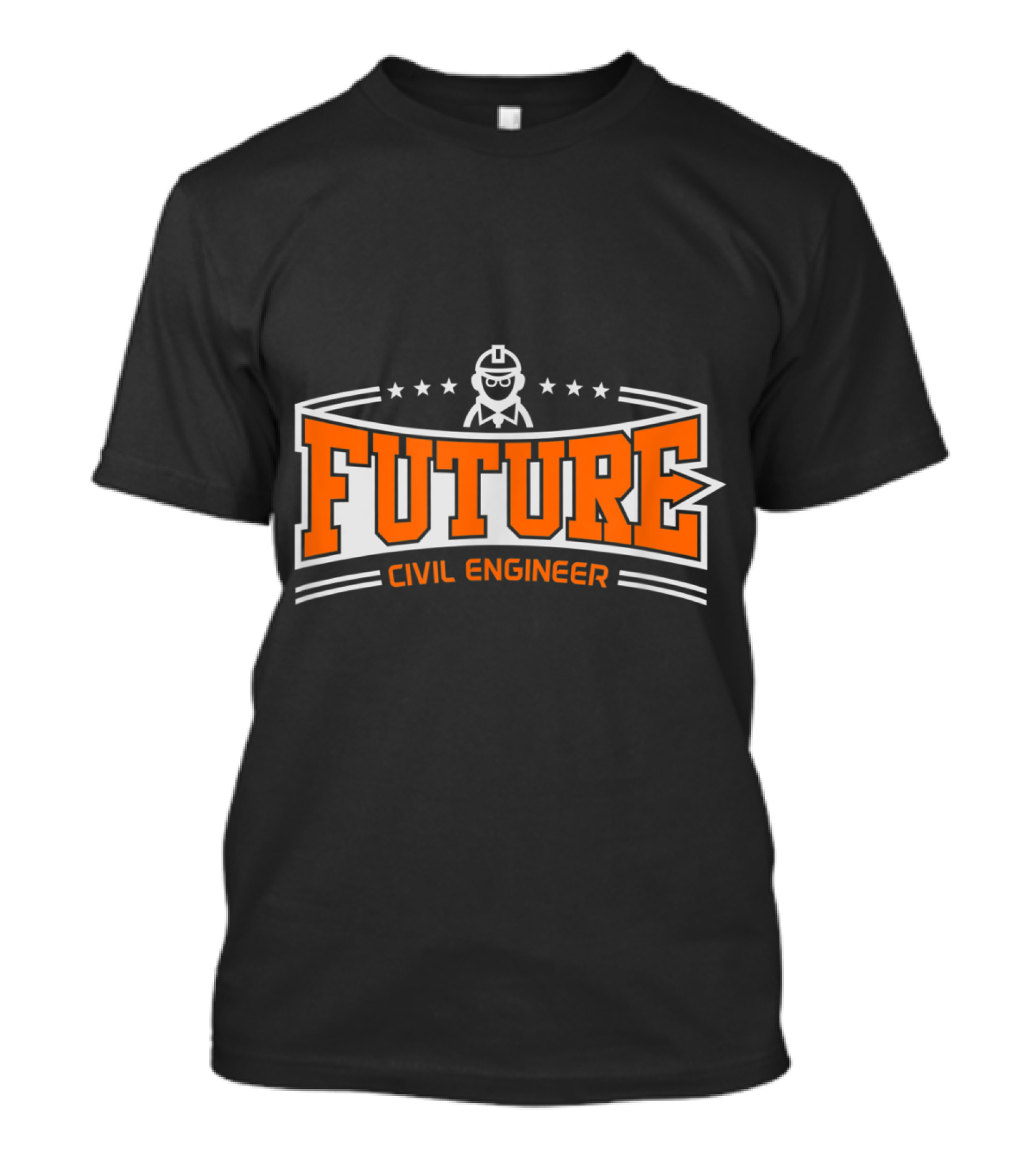 Future Civil Engineer Bold Text With Iconic Hard Hat T-Shirt