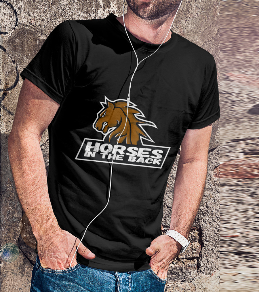 Horses In The Back Horse Graphic Brown Mane T-Shirt