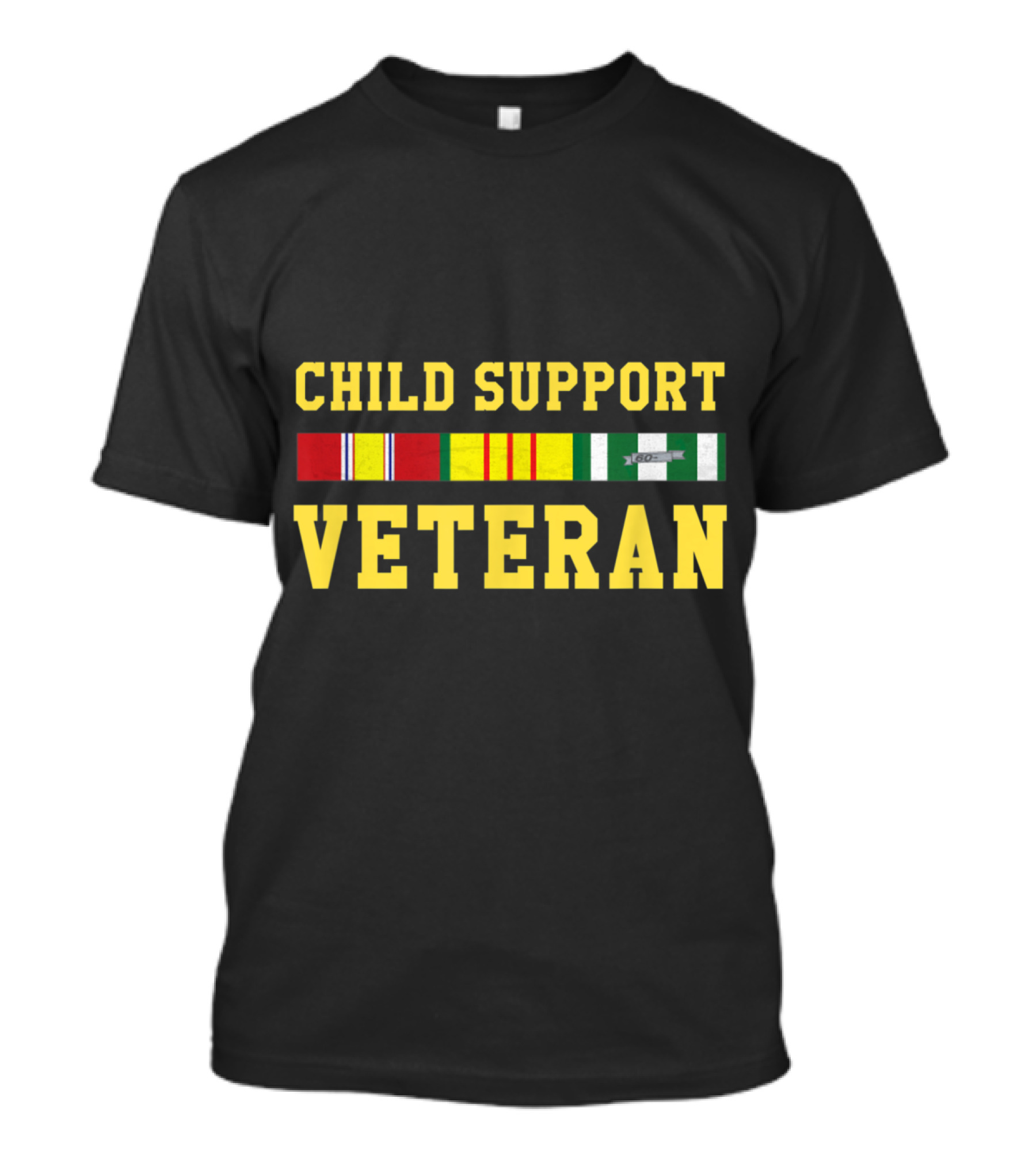 Child Support Veteran With Military T-Shirt