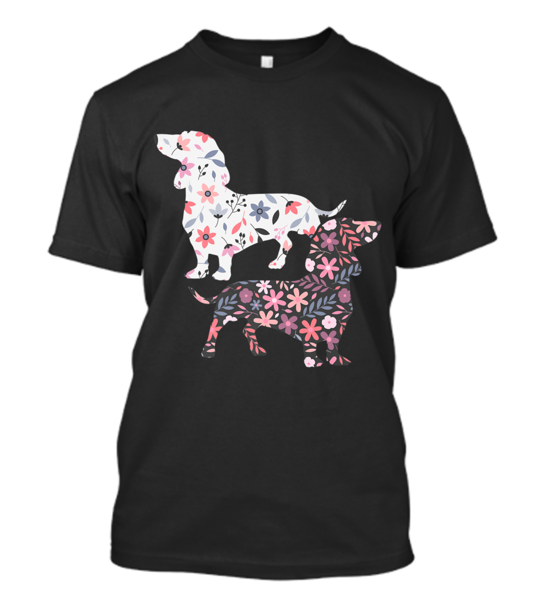 Pet Dog Owner Idea With Floral Patterned Dog T-Shirt