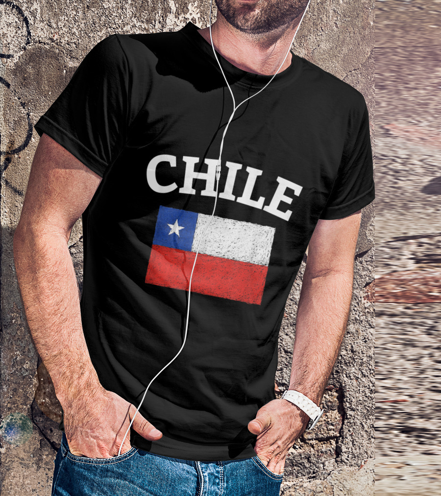 Chile Flag Soccer Football Genera Chilean T-Shirt