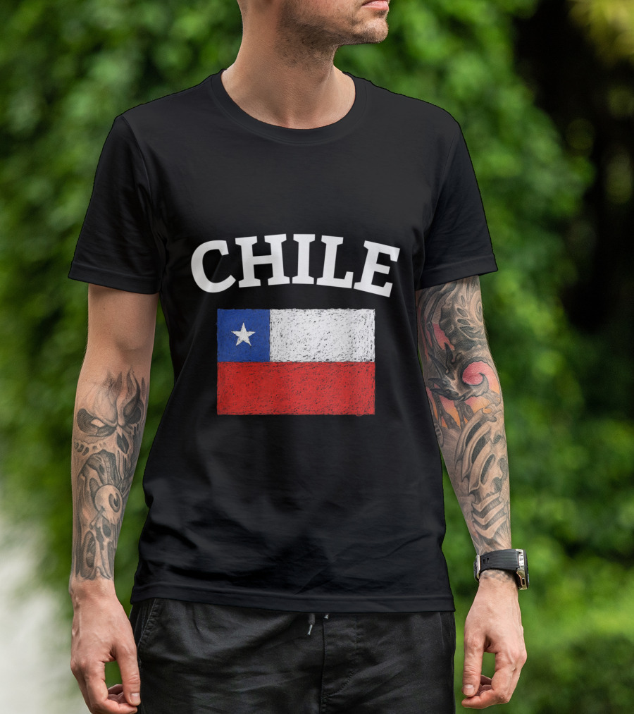 Chile Flag Soccer Football Genera Chilean T-Shirt