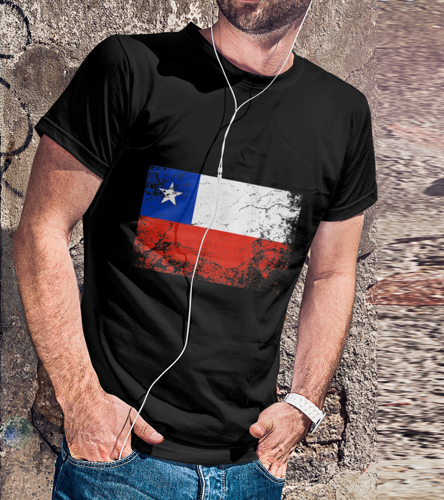 Distressed Chilean National Flag T-Shirt