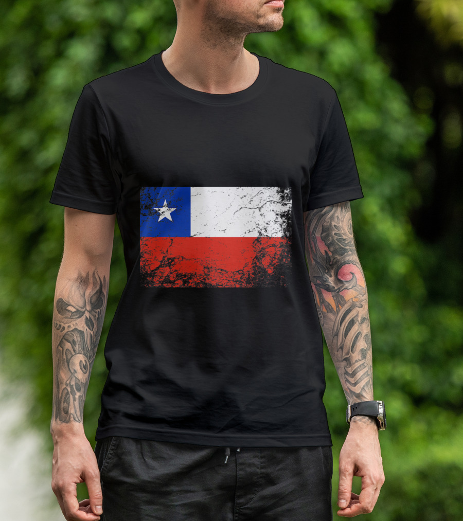 Distressed Chilean National Flag T-Shirt
