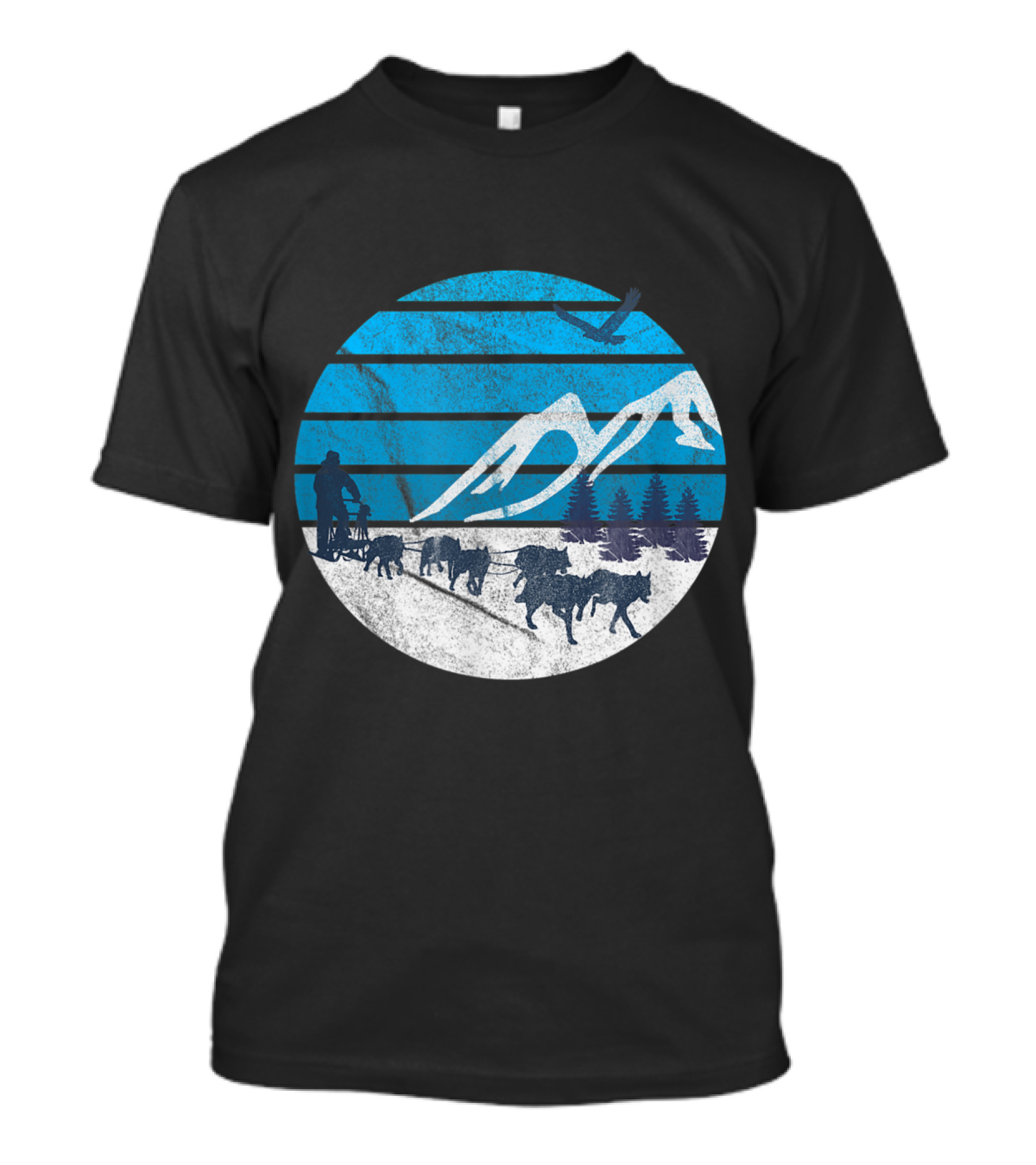 Husky Dog Sledding Adventure - Mountain Sleigh Rides And Snowy Scenery T-Shirt