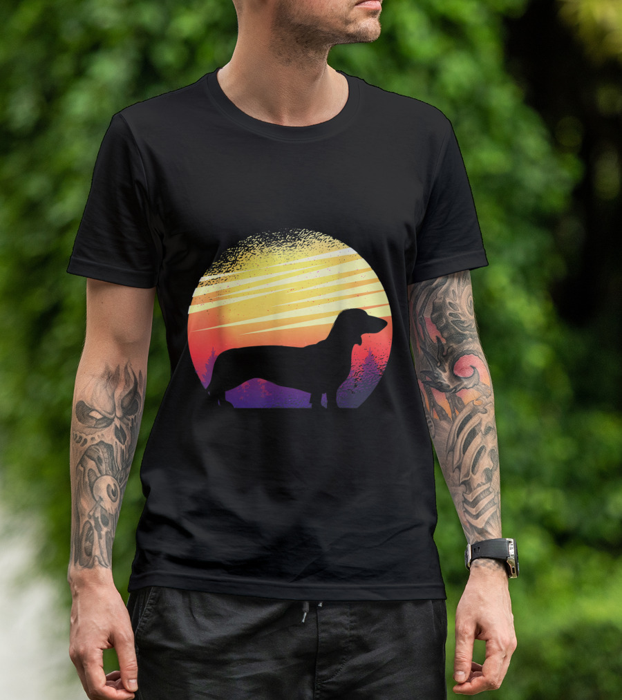 Sunset Silhouette Dachshund Dog Breeder T-Shirt