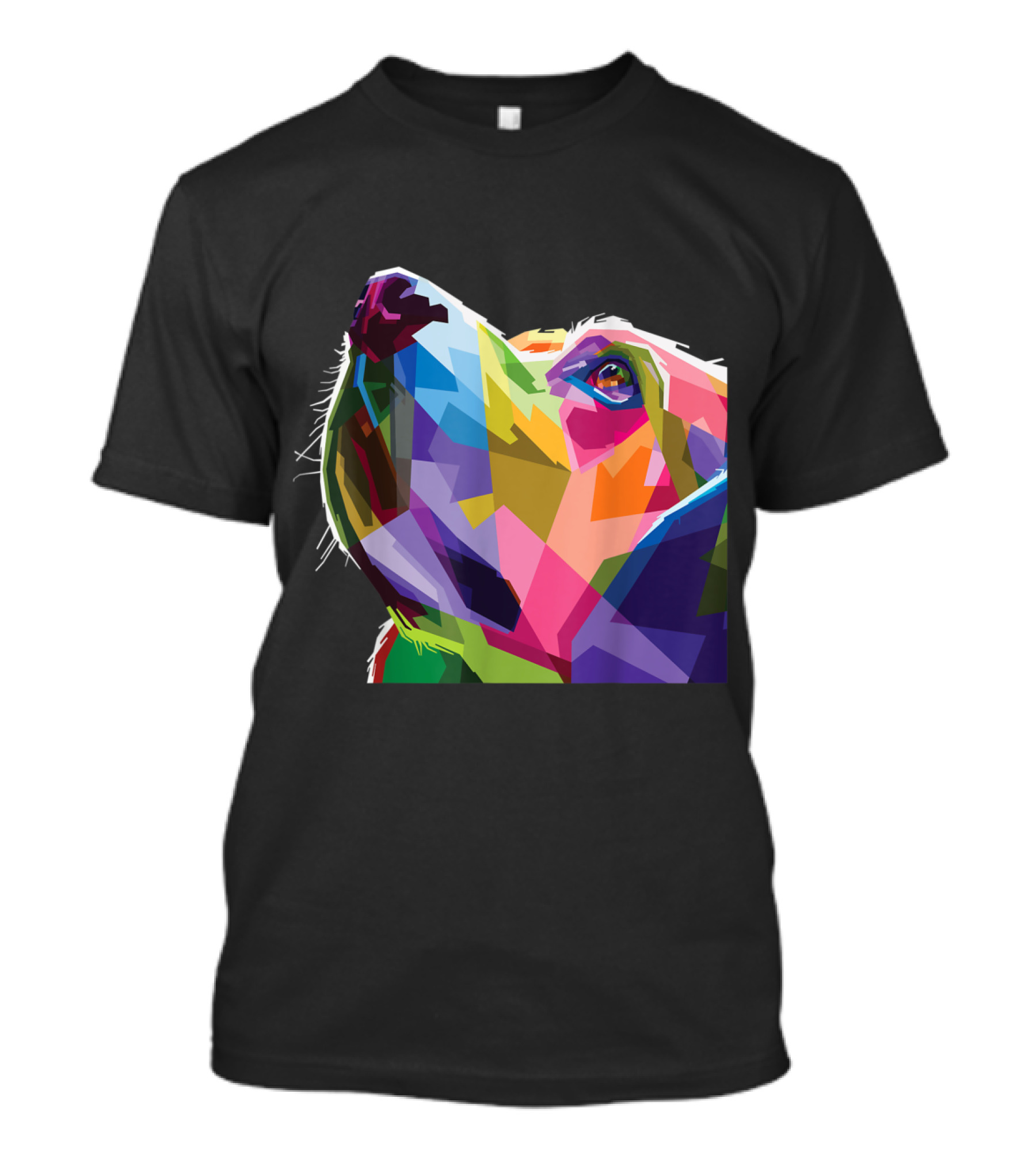 Labrador Dog's Head In Vibrant Geometric Colors T-Shirt