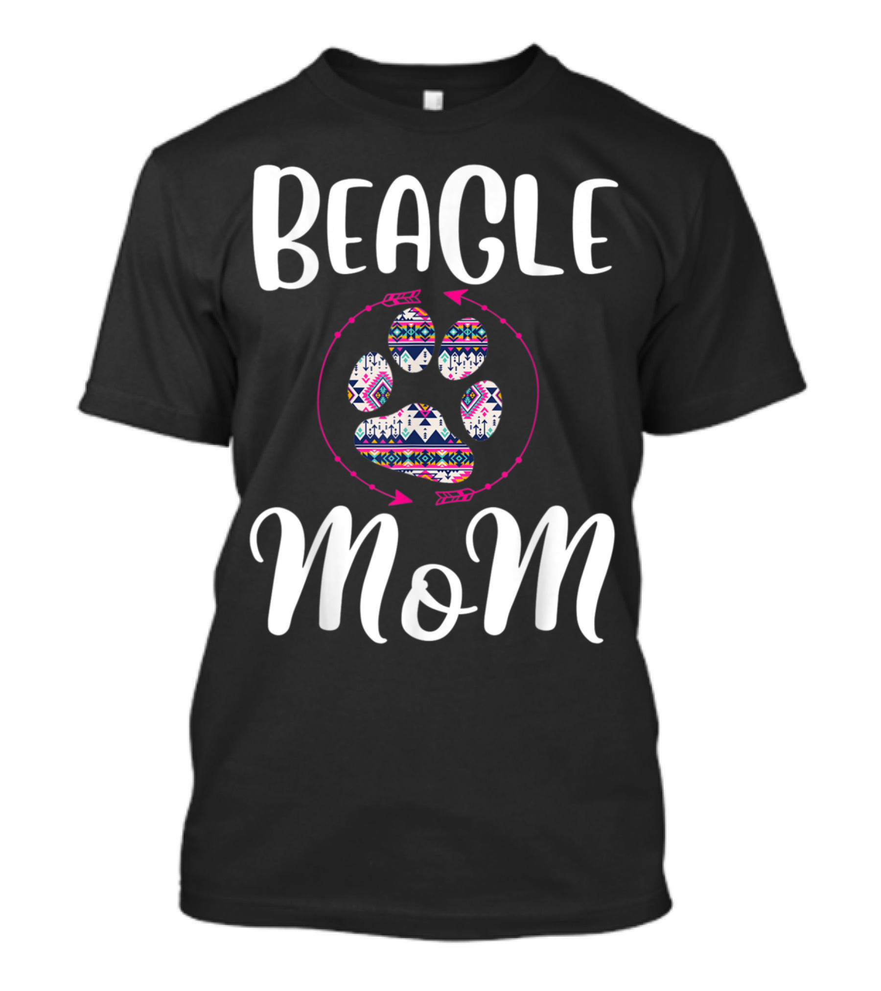 Beagle Mom Cute Paw Print Arrow T-Shirt