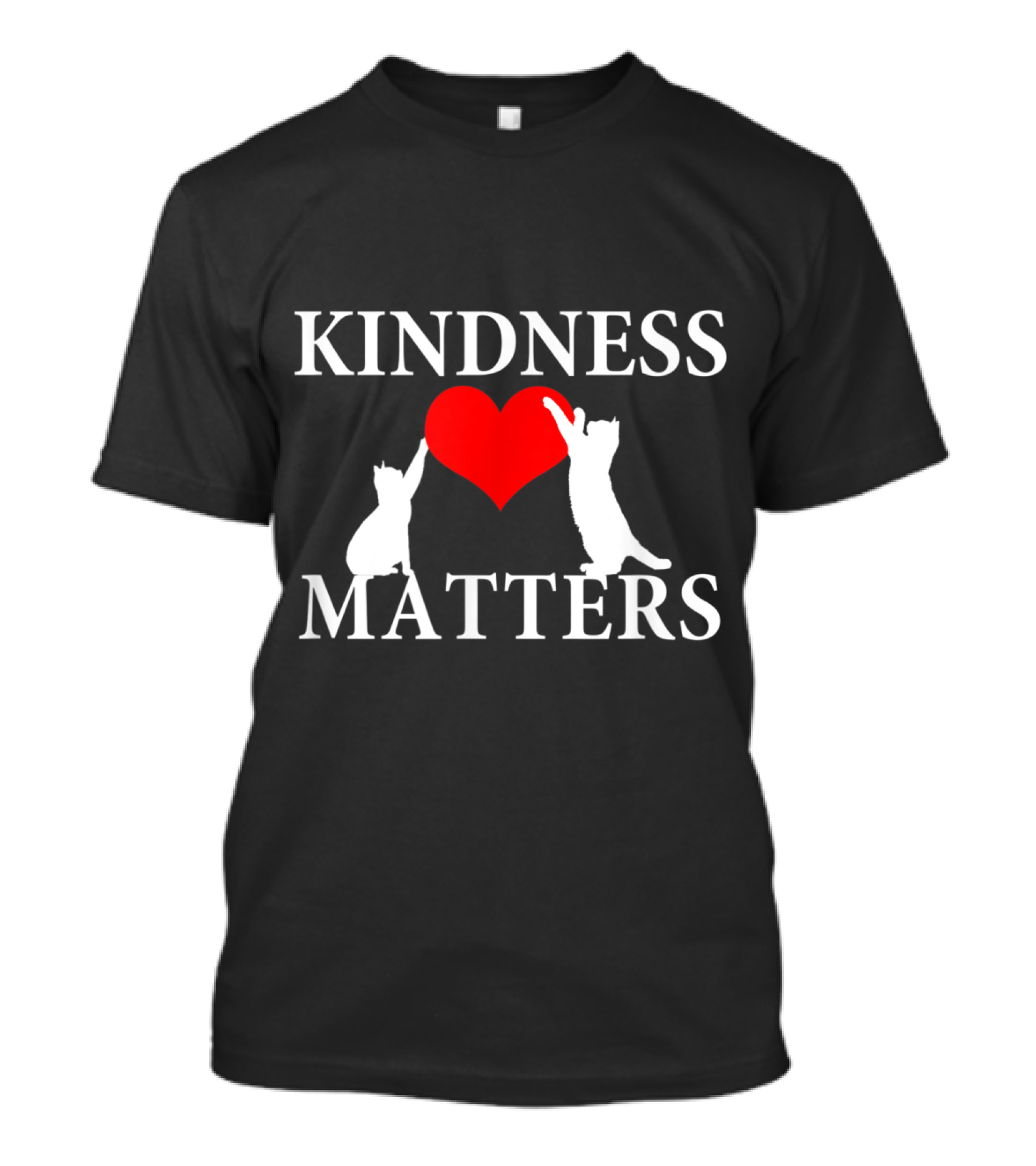 Kindness Matters Heart And Cats T-Shirt