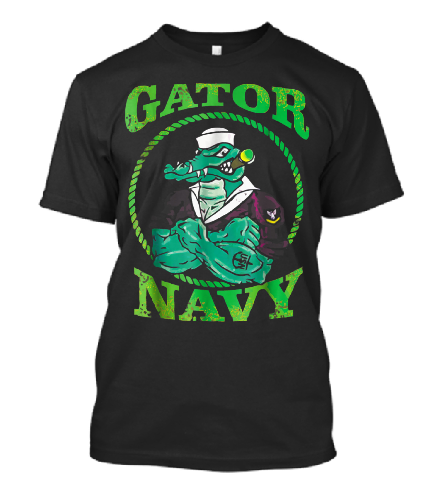 Gator Navy Veteran Alligator Sailor Mascot T-Shirt