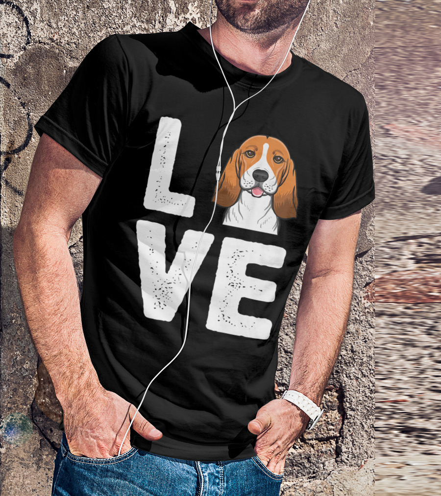 LOVE With Beagle Illustration - Beagle Beagle Lover T-Shirt