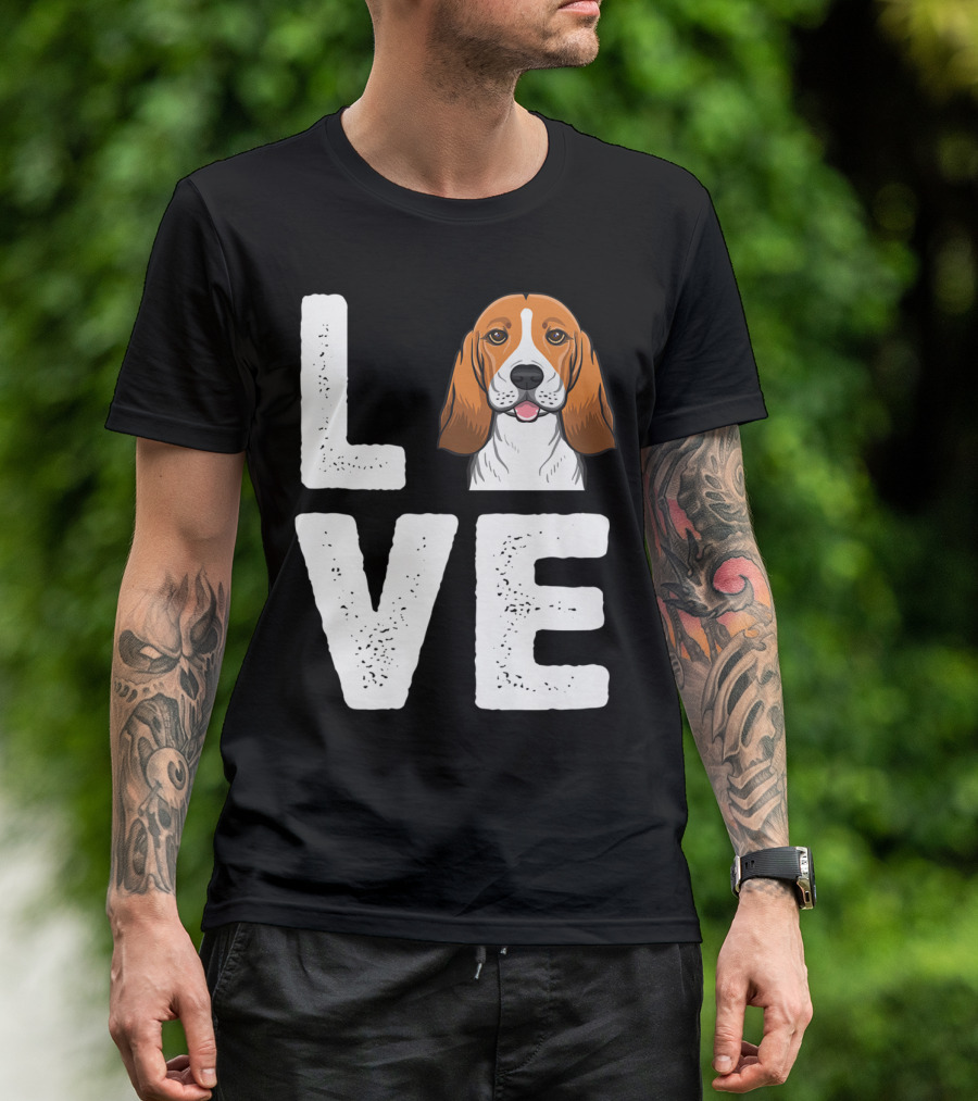 LOVE With Beagle Illustration - Beagle Beagle Lover T-Shirt