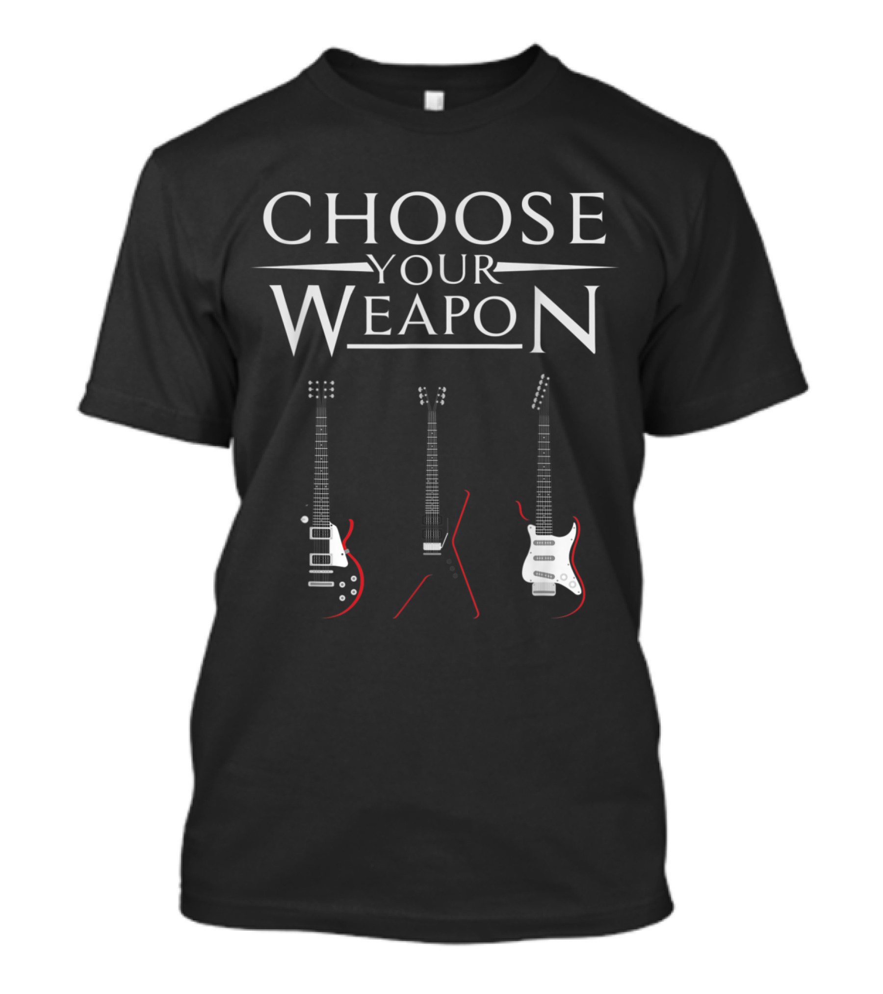 Choose Your Weapon Guitar Cool Electric Instruments Selection T-Shirt