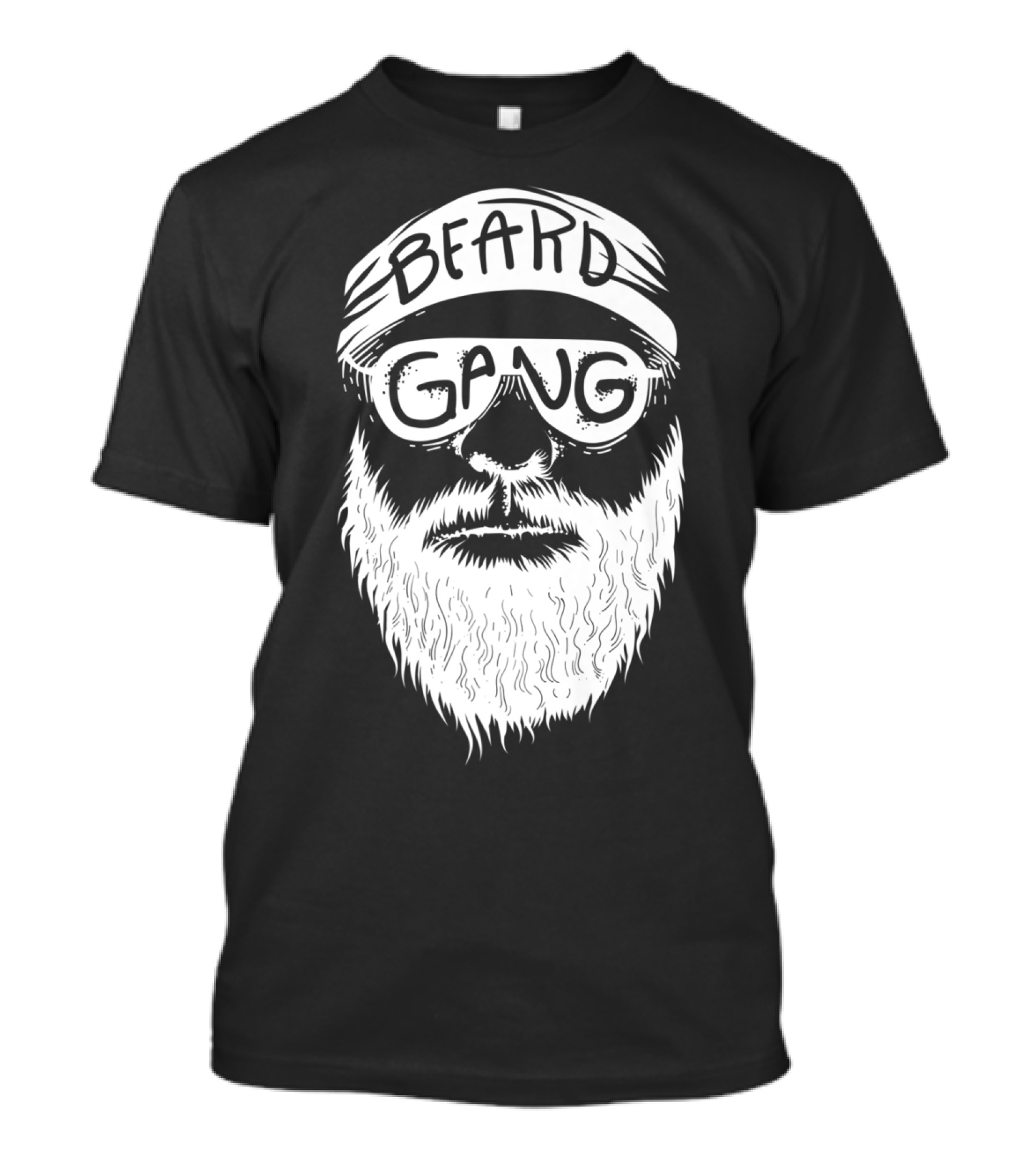 Beard Gang Iconic Facial Hair Graphic Men's Beard College T-Shirt